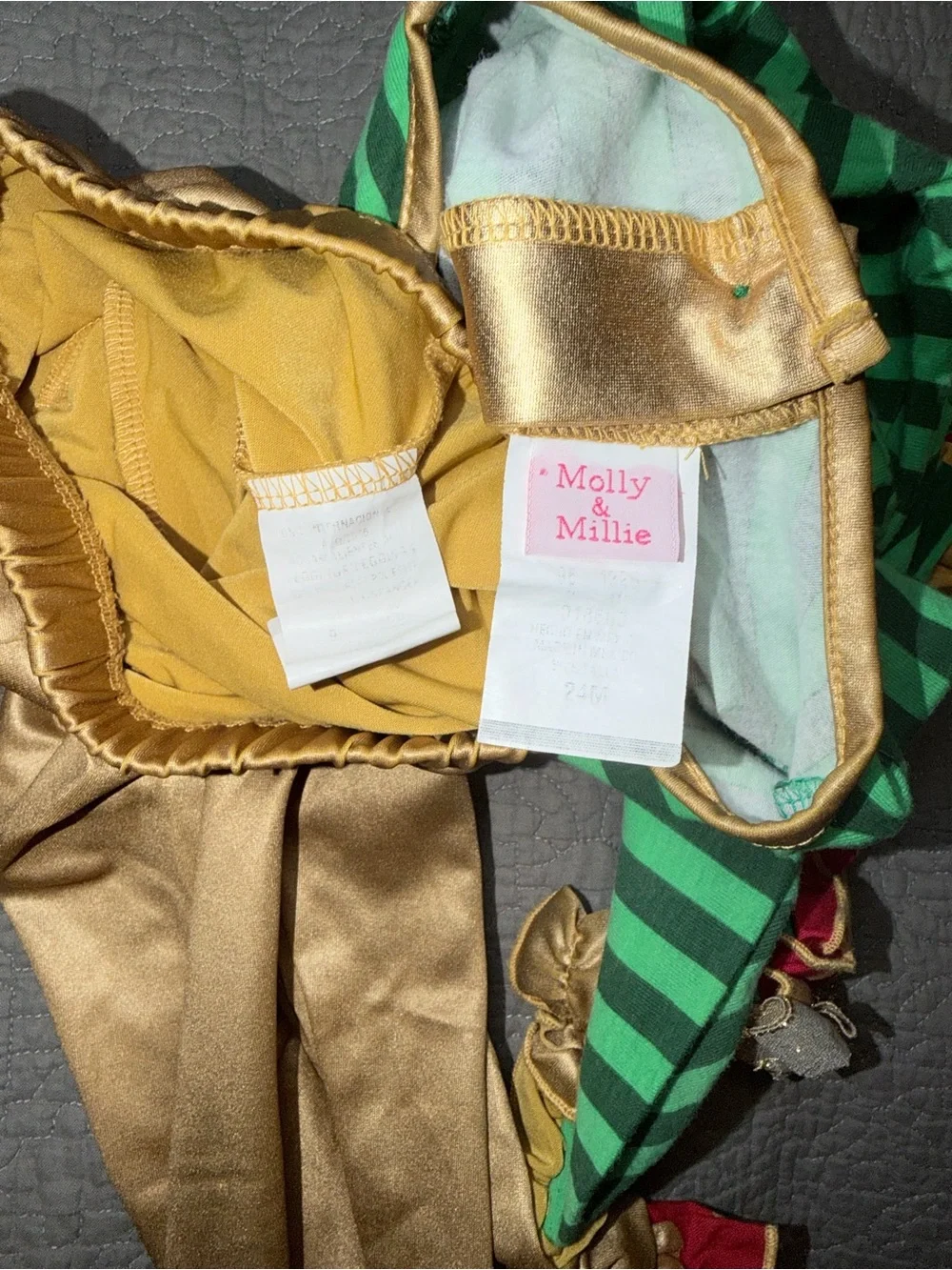 Molly and Millie Girls Reindeer Christmas 2pc Outfit Set Toddler Size 24 Months